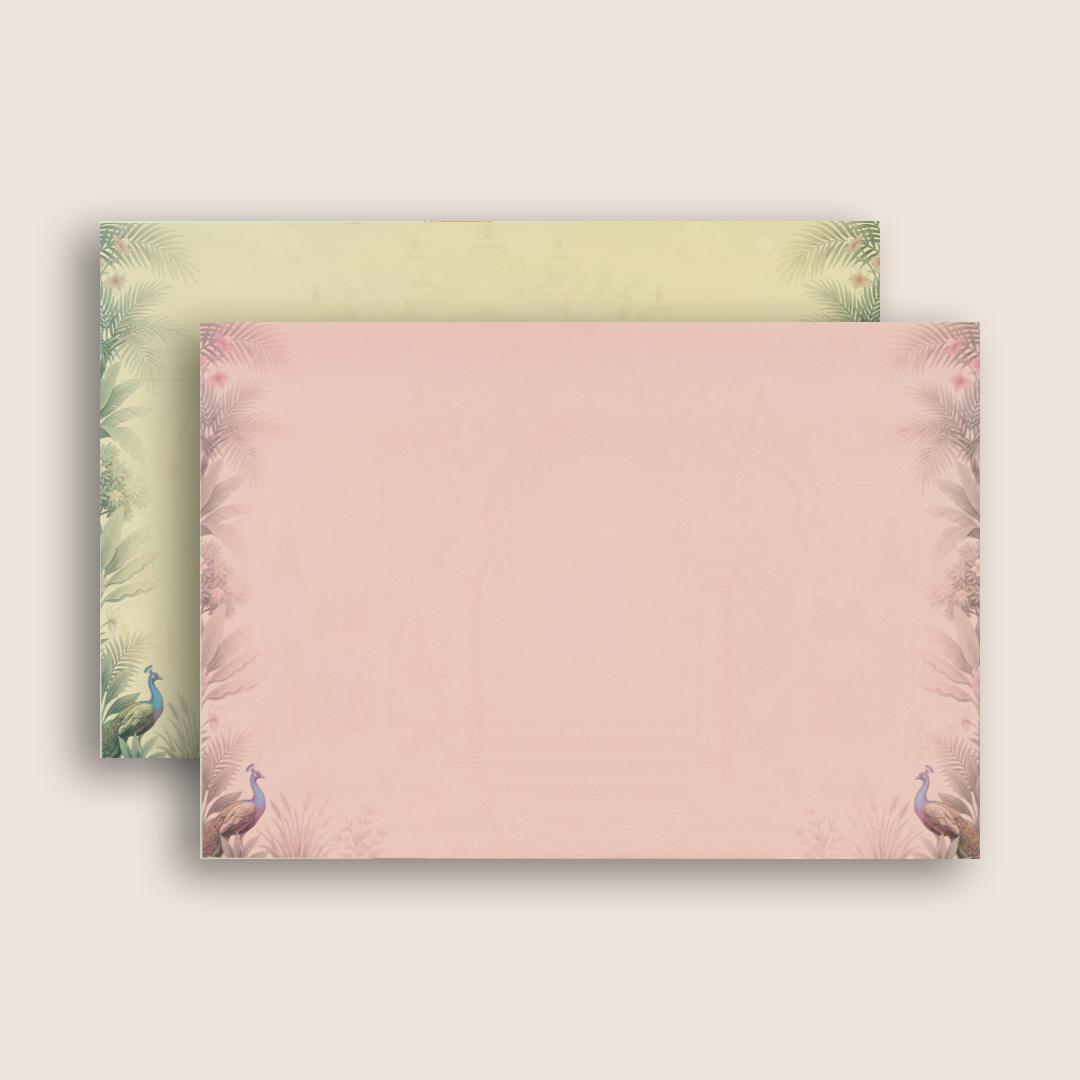 Beige Bride Groom Padded Wedding Card - KAA06110