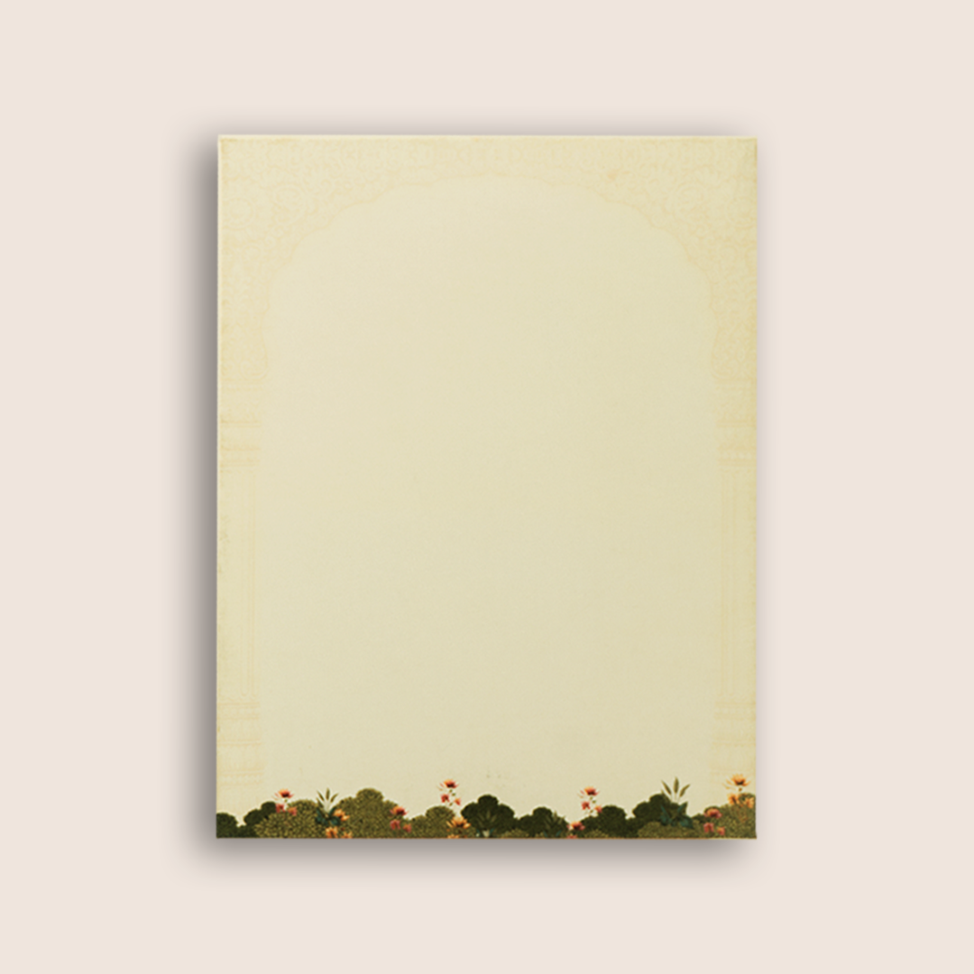 Cream Palace Peacock Wedding Card - KAA05190