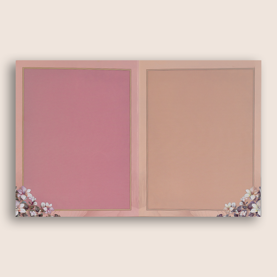 Pink Elegant Floral Wedding Card - KAA05130