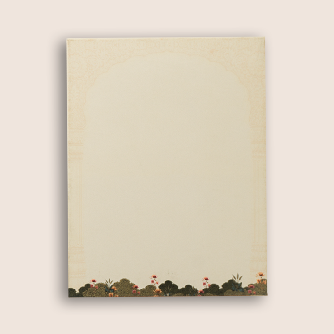 Cream Palace Peacock Wedding Card - KAA05190