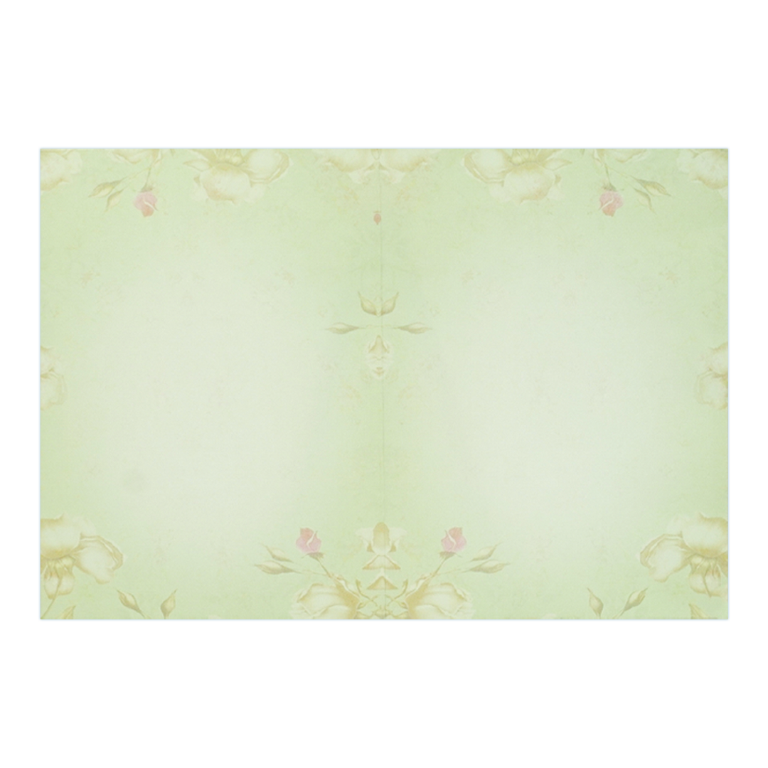 Green Floral Door Style Wedding Card - KNKC4097