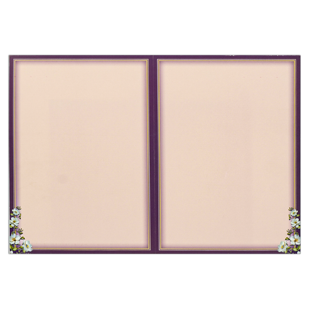 Purple Floral Door Style Wedding Card - KNKC4095