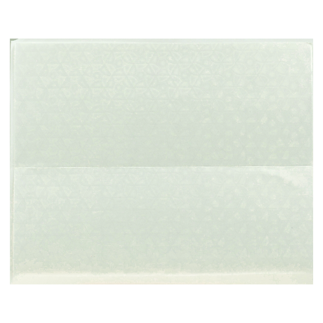 White Gold Foil Floral Wedding Card-KNK3686
