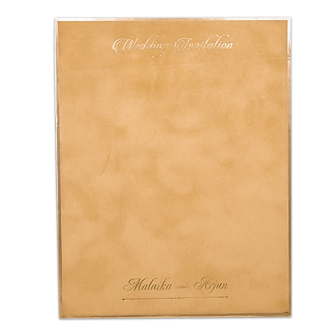 Luxury Gold Monogram Padded Wedding Card-KMMWD1167