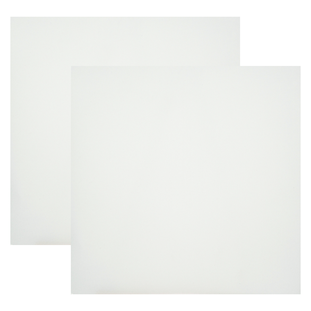 White Floral Hexagon Padded Wedding Card-KJTS1857