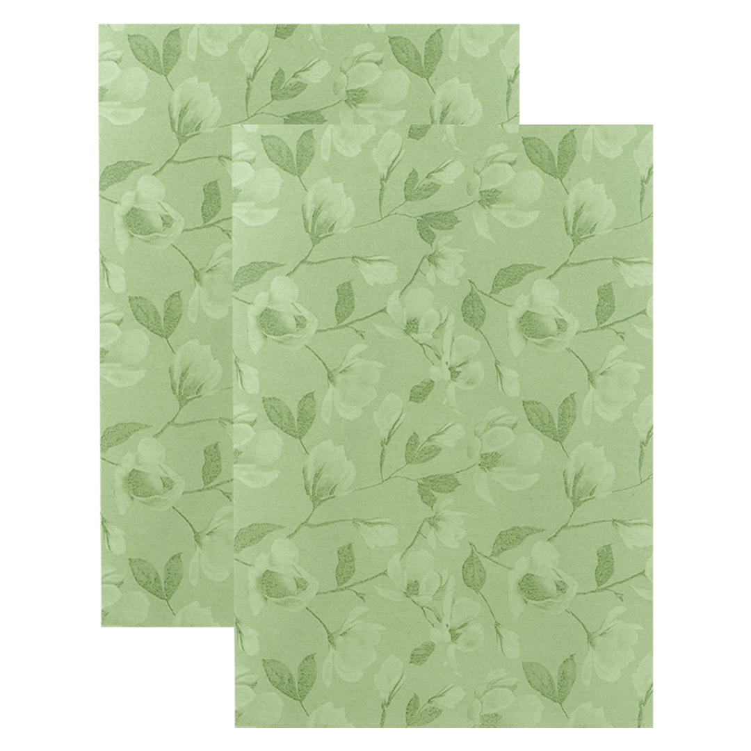 Green Door Style Floral Bride Groom Wedding Card-KNKC46GN