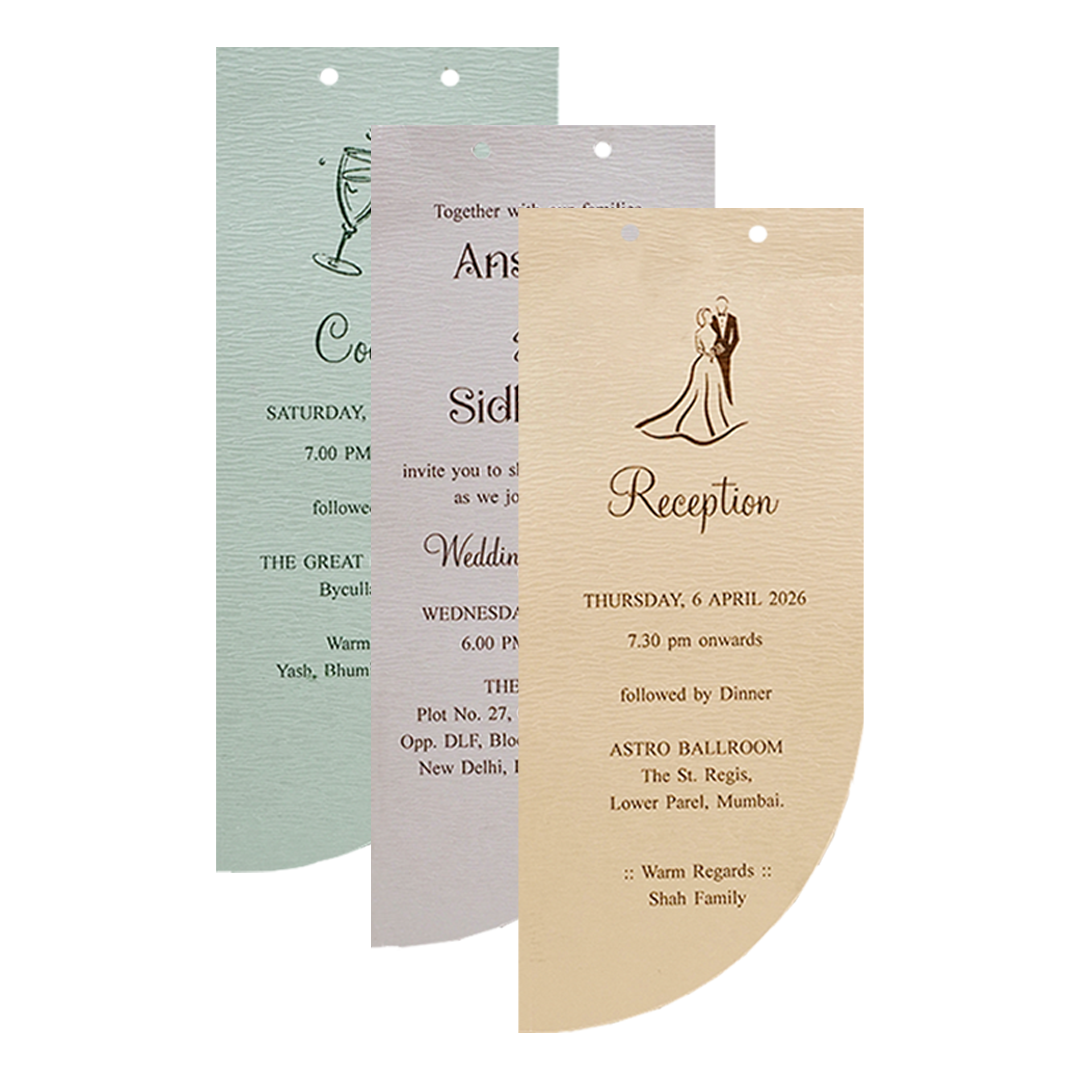 Brown Classic Bride Groom Wedding Card-KRC31370