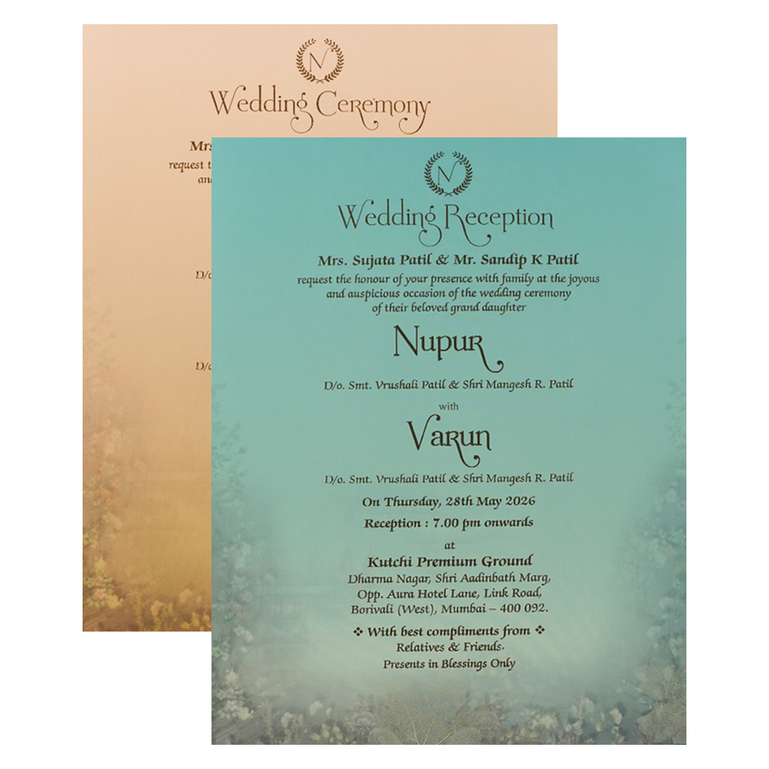 Maroon Royal Couple Padded Wedding card-KRE28030