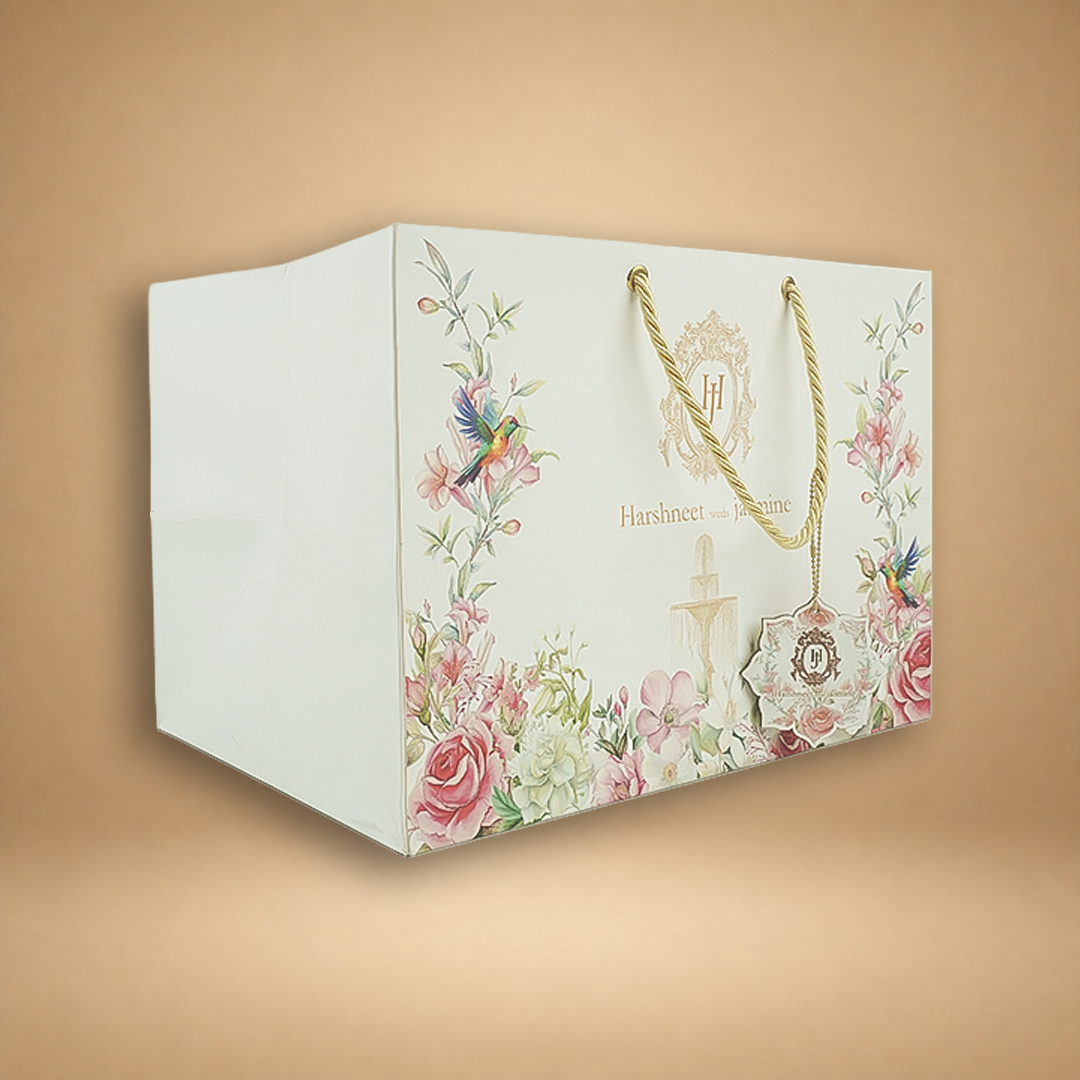 White Premium Floral Luxury Invitation box - KNLW202529
