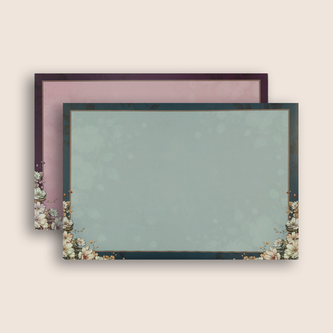Maroon Floral Premium Wedding Card - KAA05300