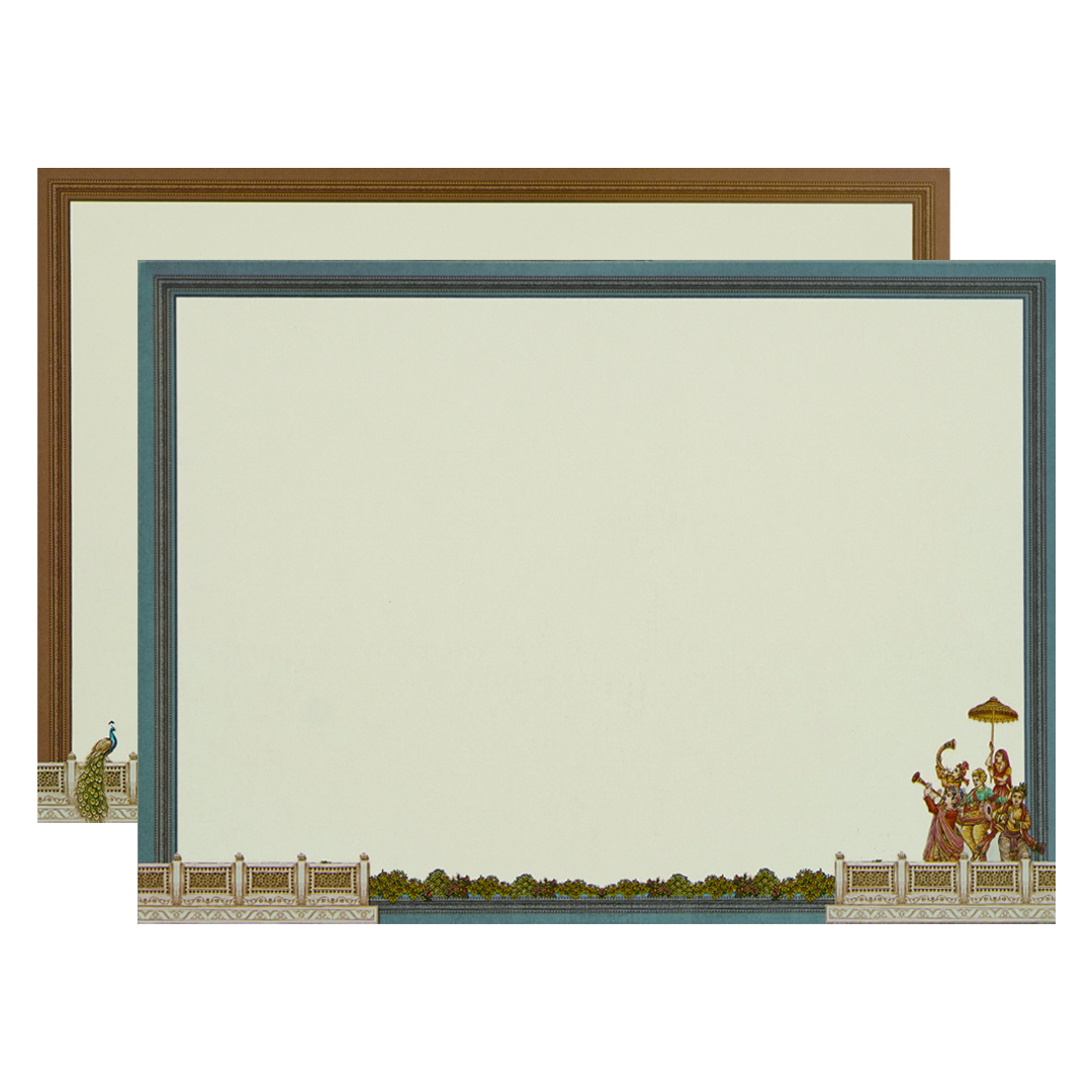 Brown Palace Elephant Padded Premium Wedding Card - KAK01770