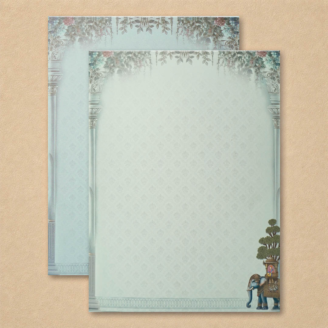 Blue Bride Groom Door Style Wedding Card-KNKC4092