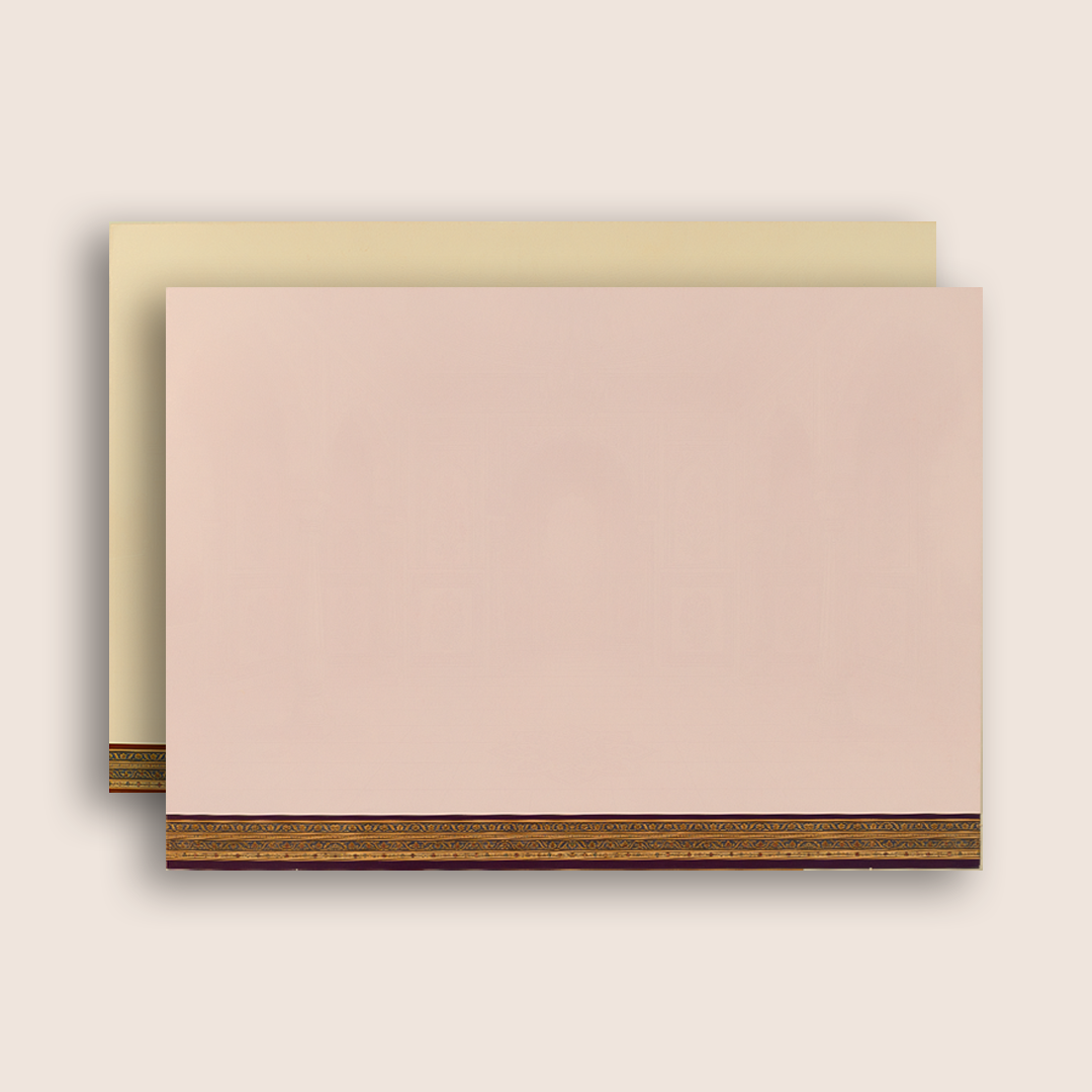 Brown Bride Groom Door Style Wedding card - KAA05360