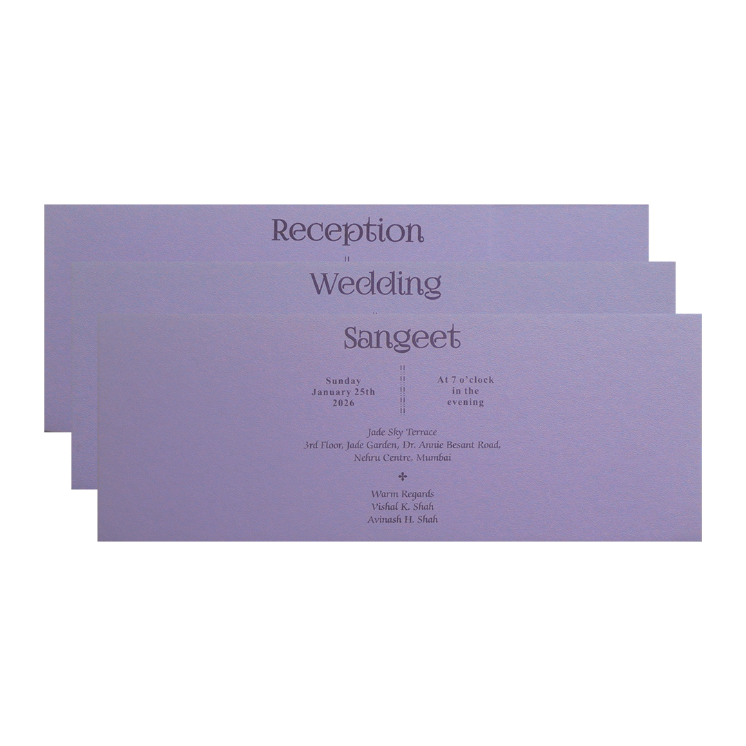 Purple Mandap Padded Wedding Card-KPR24880