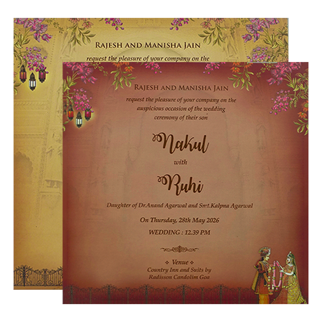 Royal Couple Elephant Padded Wedding -KRE27920