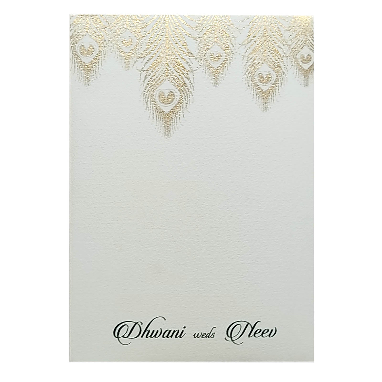 Grey Peacock Single Sheet Invitation Card-King of Cards