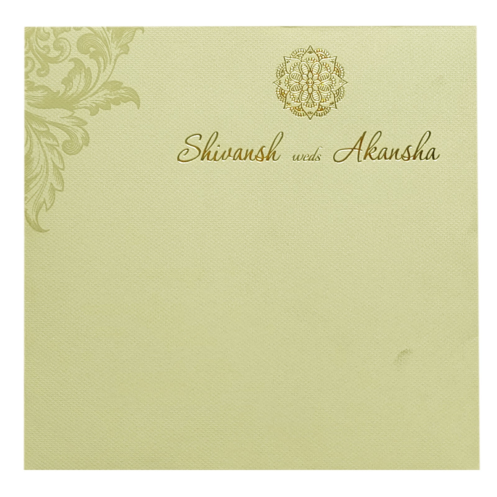 Beige Laser Cut Invitation Card-KRC29482