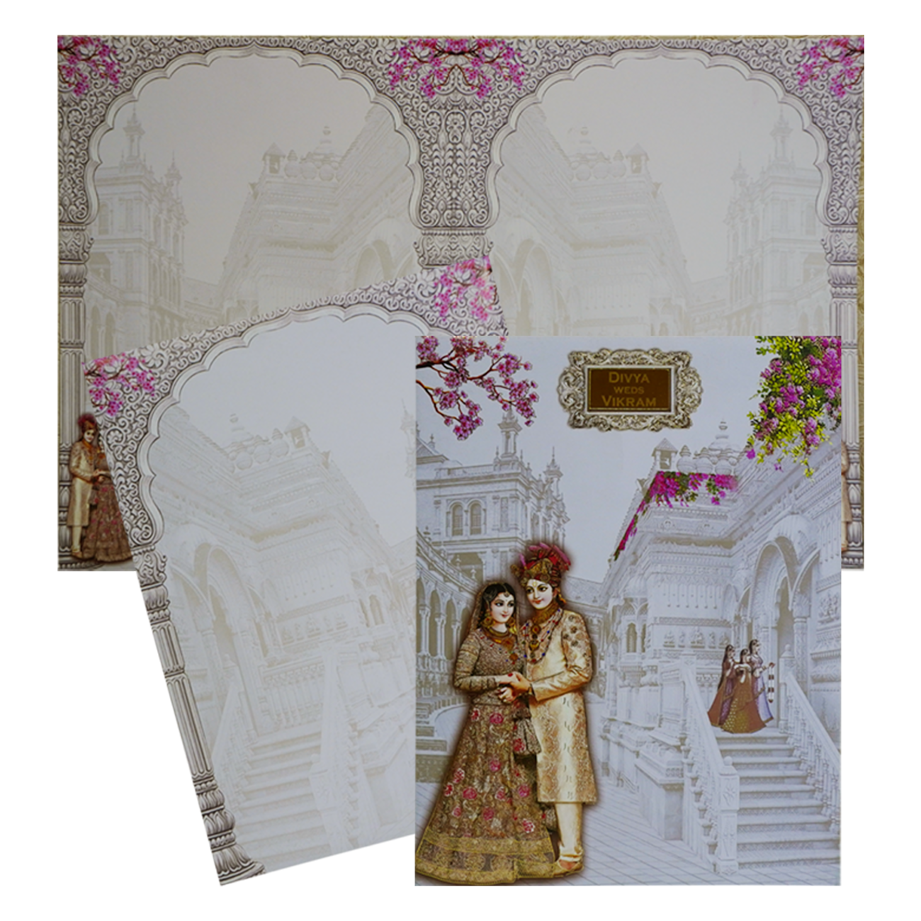 Lavender Floral Bride Groom Wedding Card-King of Cards