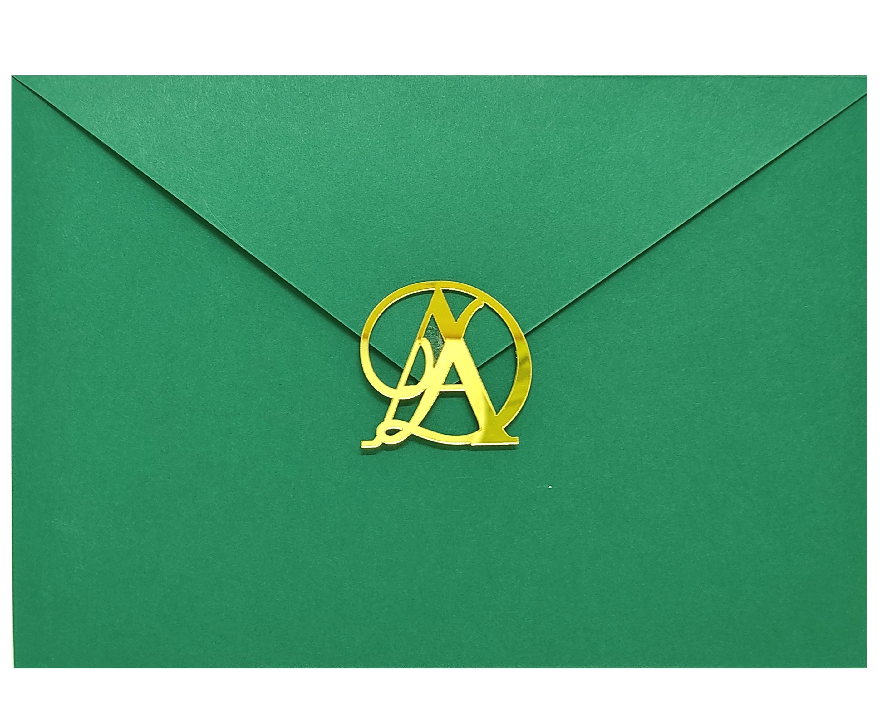 Green Designer Invitation Card-King of Cards