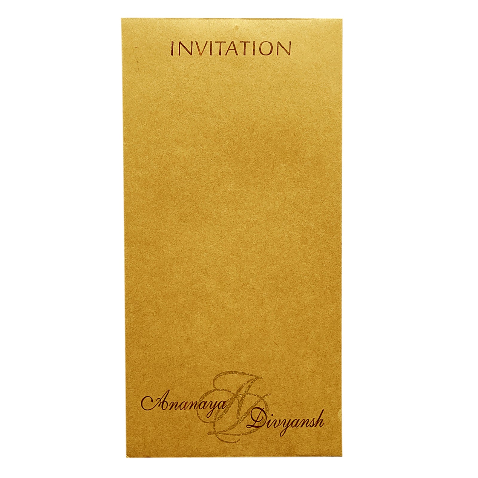 Brown Single Sheet Invitation Card-King of Cards