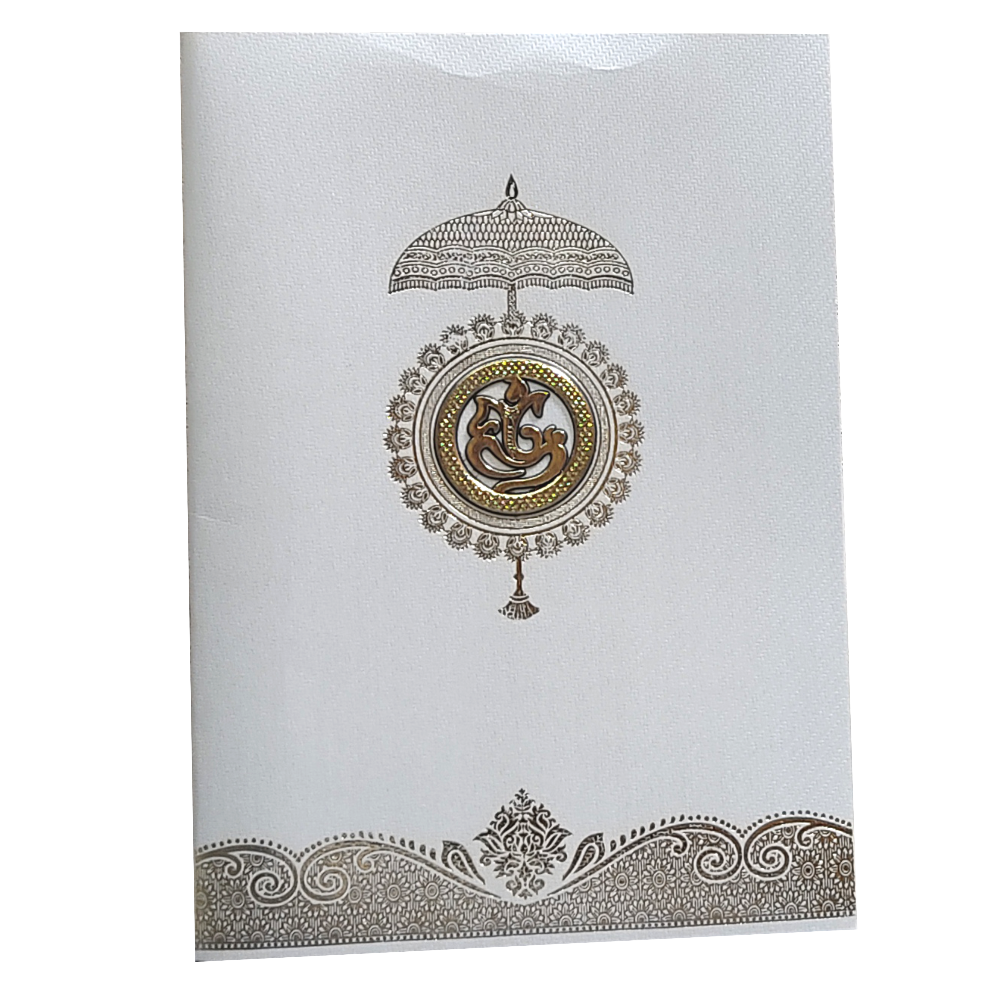 Grey Single Sheet Invitation Card-KNKTGY024