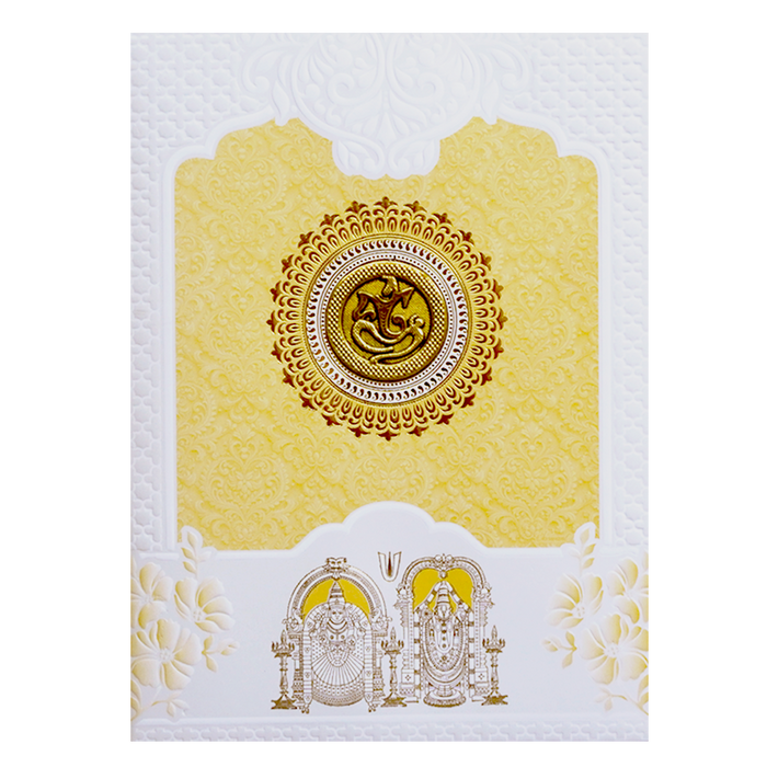 Gold and White God Inspired Wedding Card-King of Cards