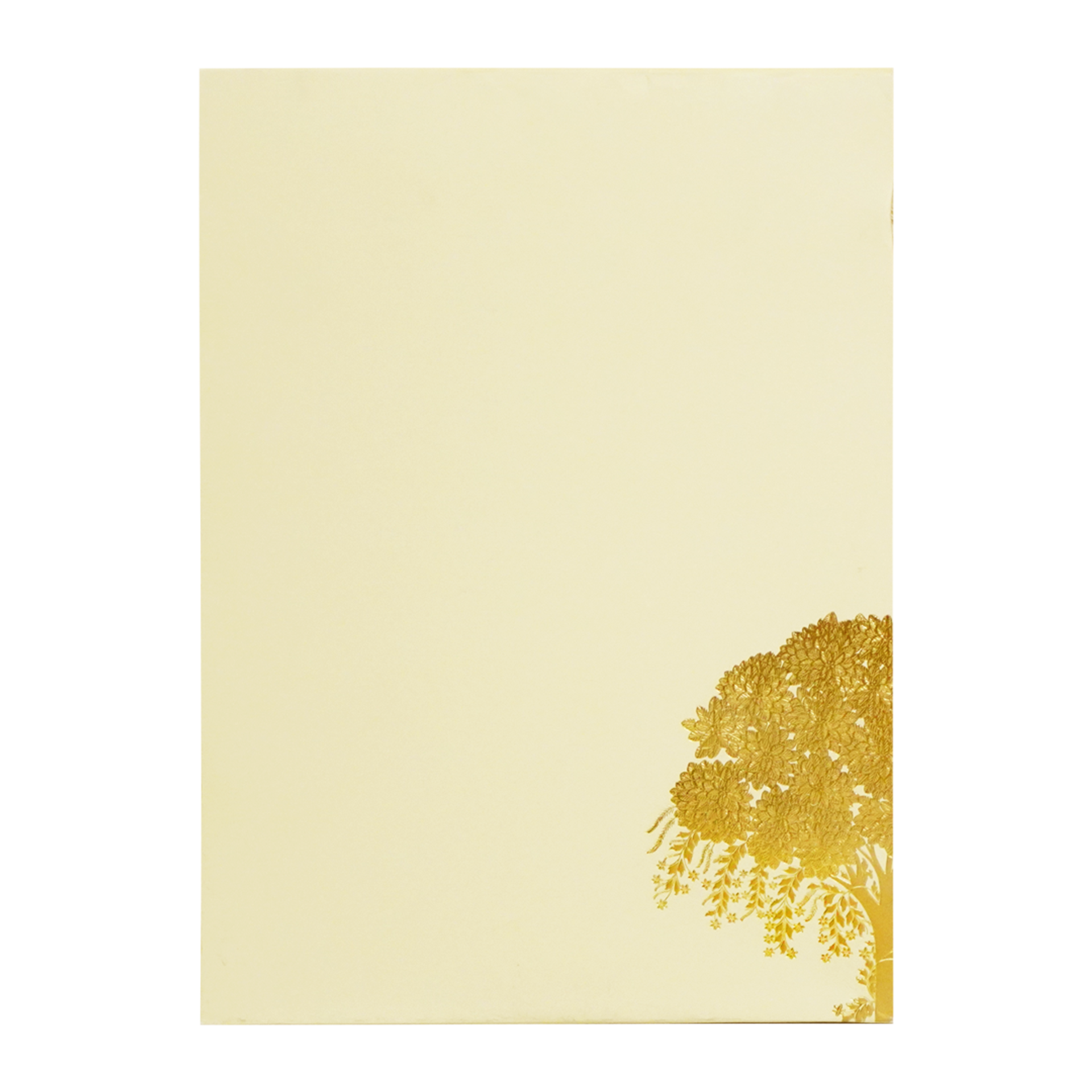 Cream Yellow Wedding Invitation Card-KAC06020