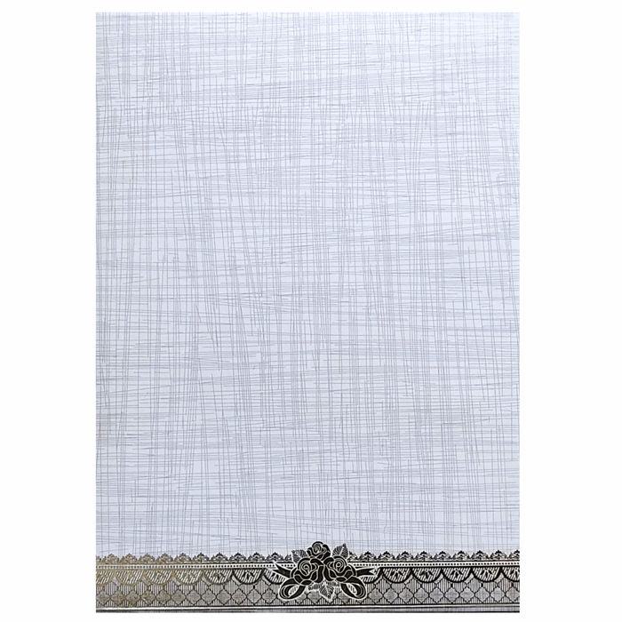 Grey Metallic Invitation Card With Gold Foiling Design-KNCP23GF-King of Cards