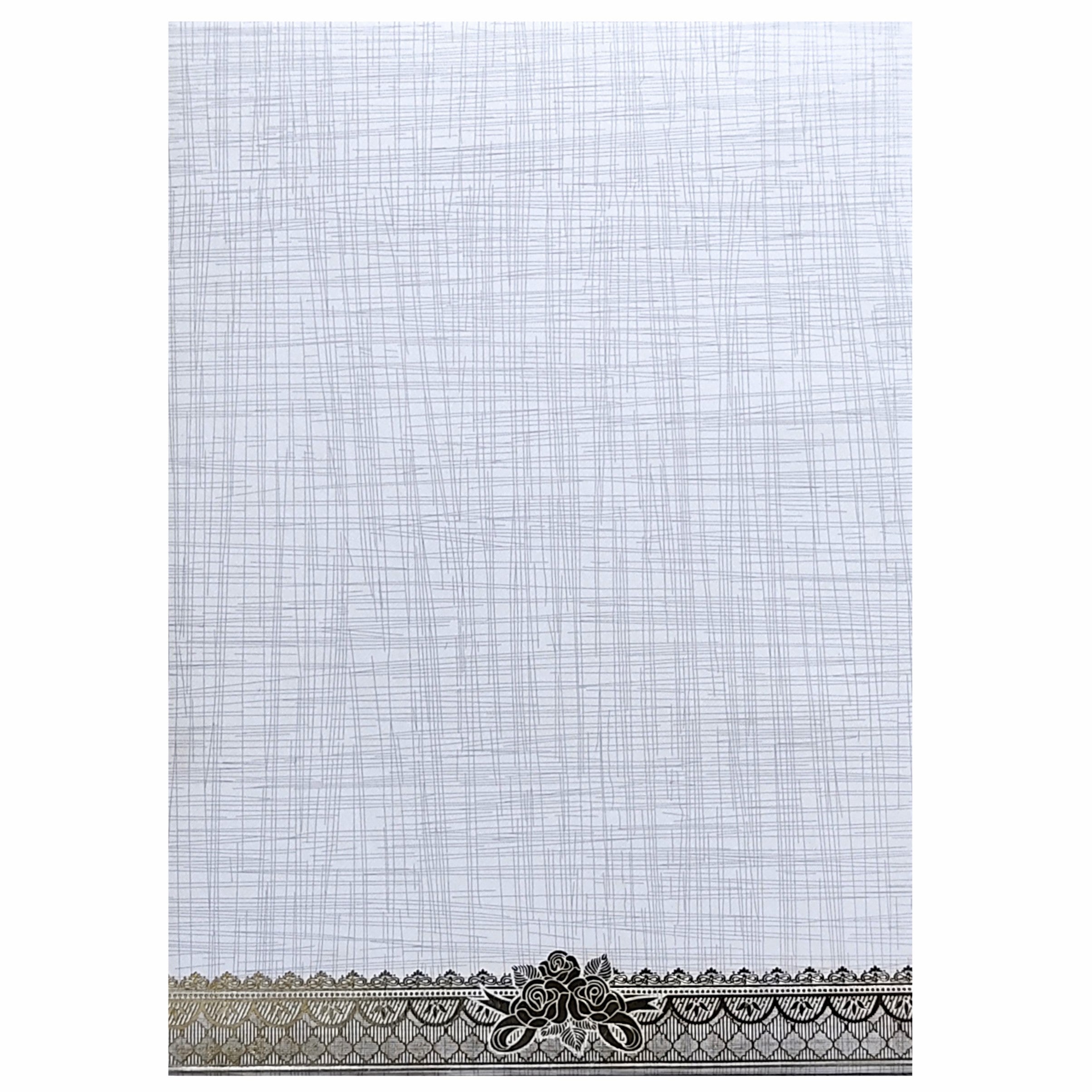 Grey Metallic Invitation Card With Gold Foiling Design-KNCP23GF-King of Cards