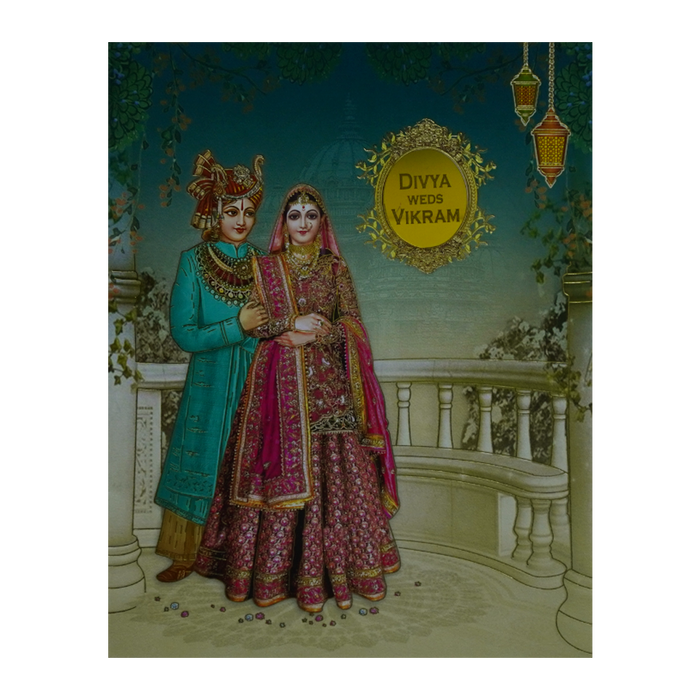 Emerald Bride and Groom Wedding Card-King of Cards