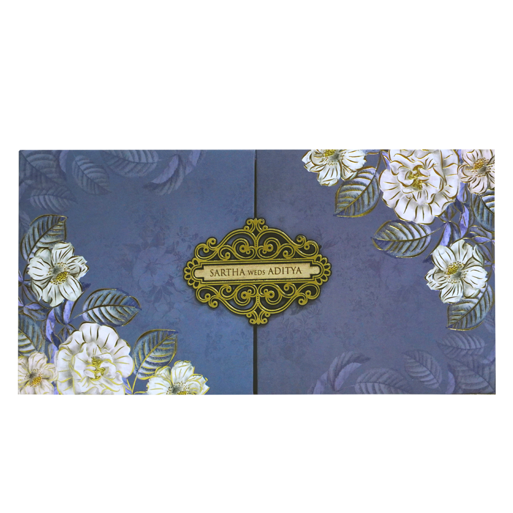 Lavender Blue Wedding Card-KVN06860