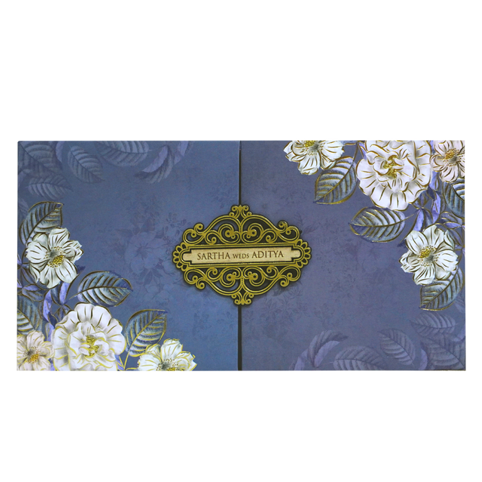 Lavender Blue Wedding Card-King of Cards