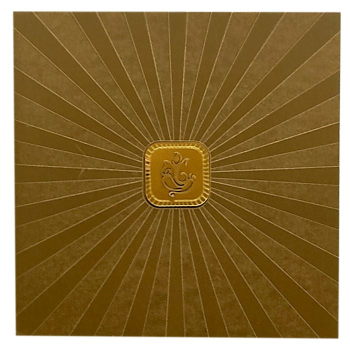 Brown Geometric Design Invitation Card-King of Cards