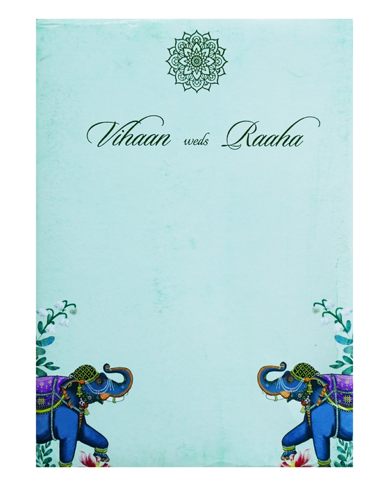 Light Green Door Invitation Card-King of Cards