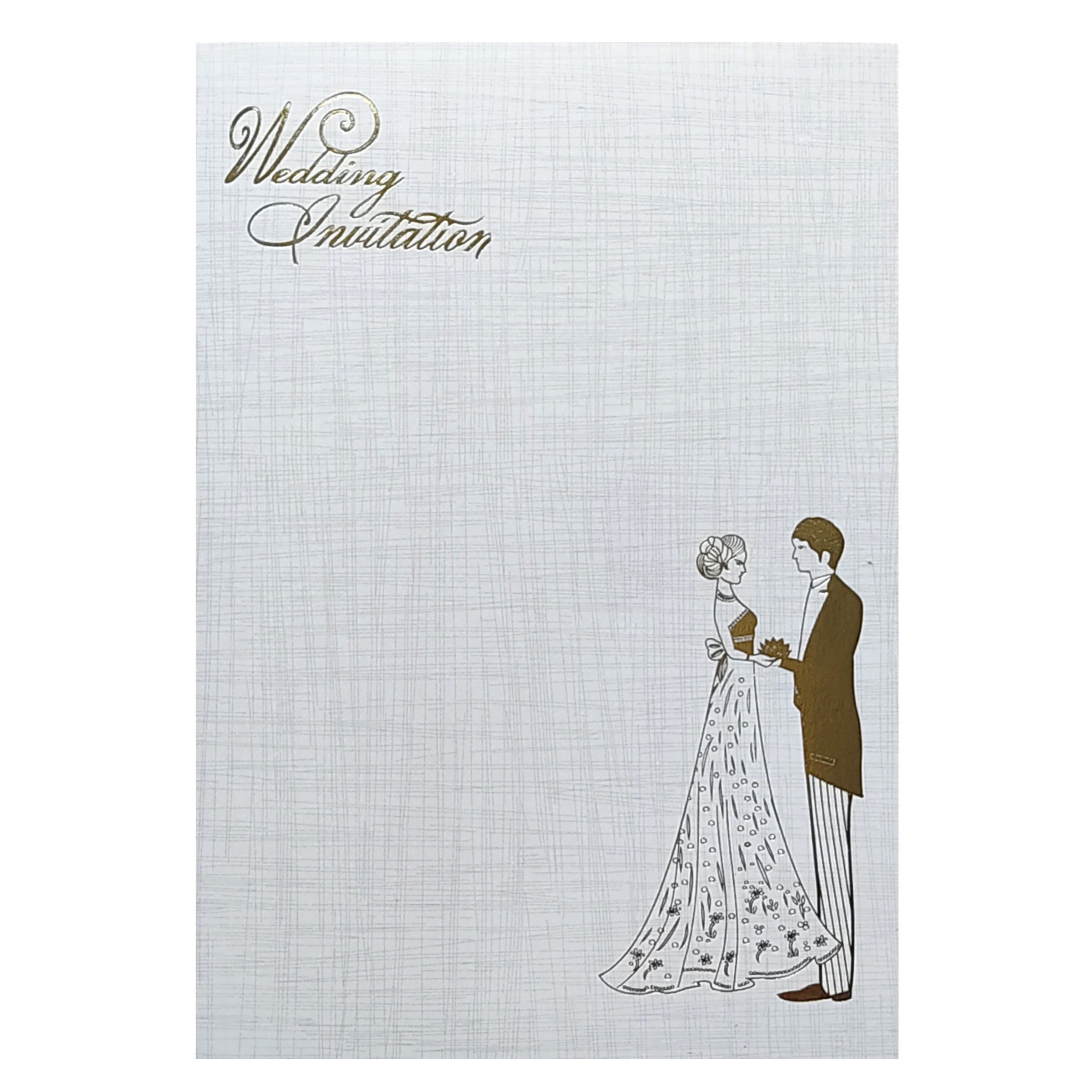 Grey Couple Wedding Invitation Card-King of Cards