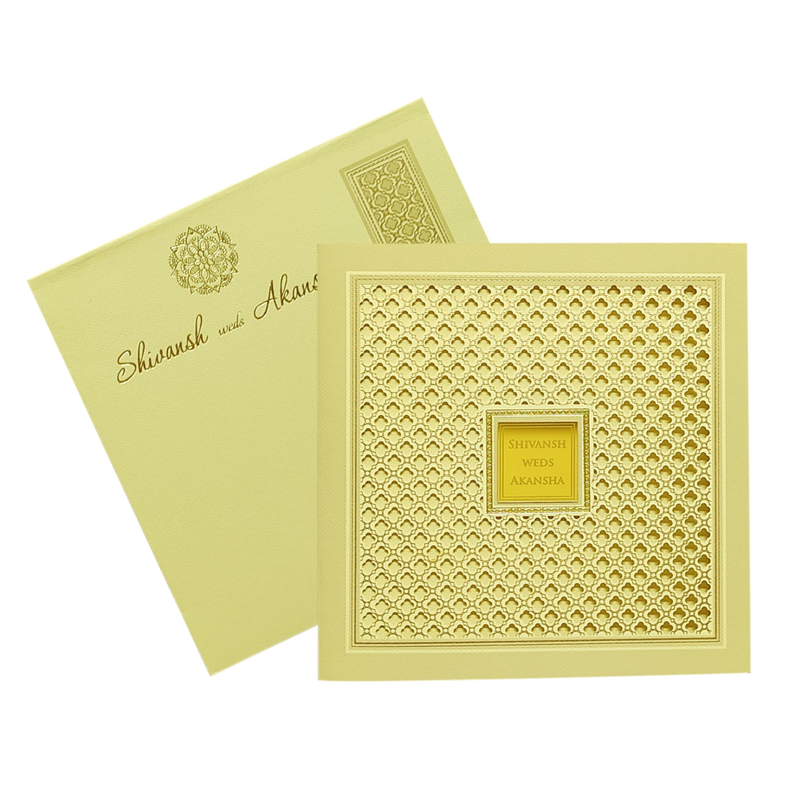 Sandal Laser Cut Padded Invitation Card-KRC29752