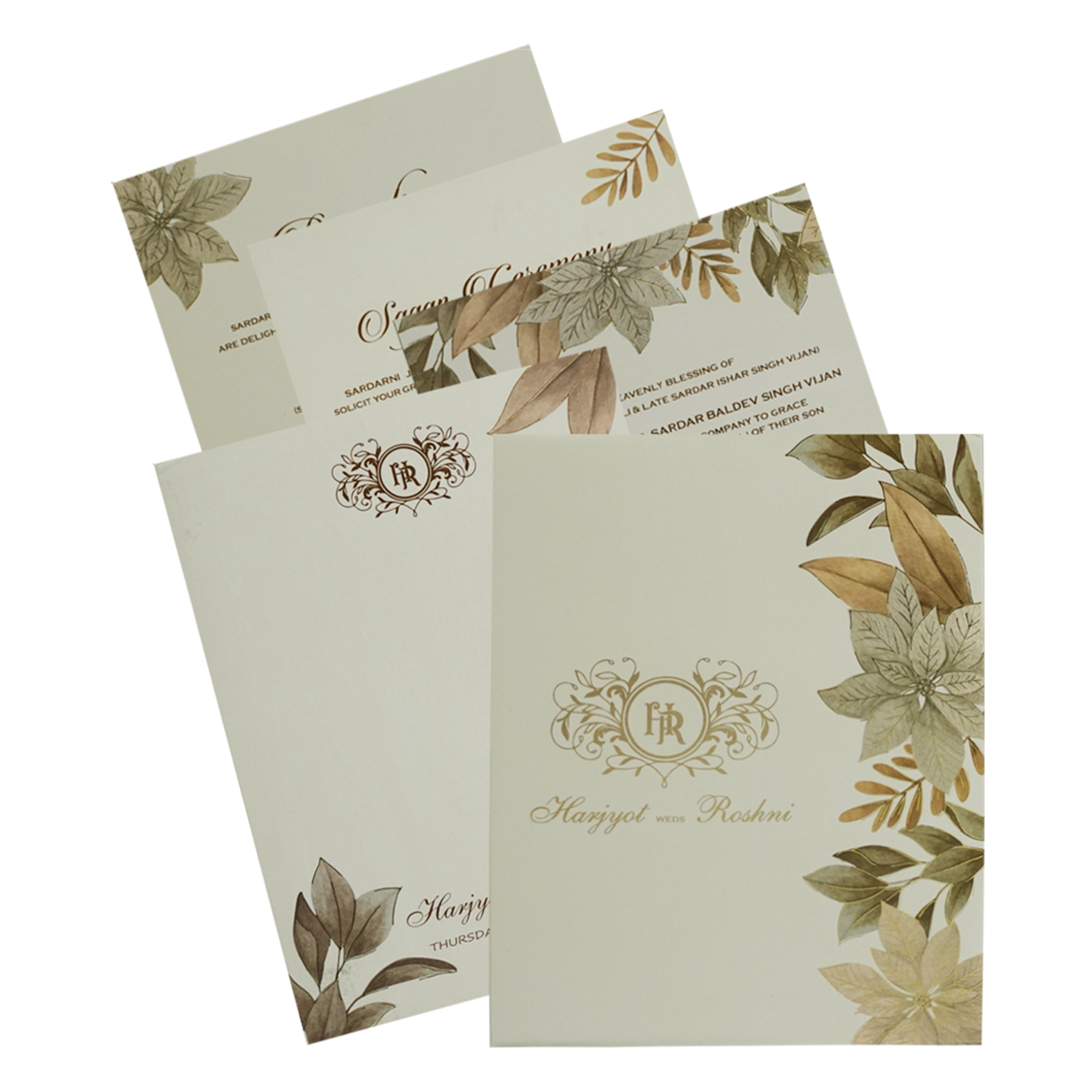 Make your event special with our exclusive Cream Floral Padded Invitation Card Order now! ?WhatsApp Support ?Express Delivery