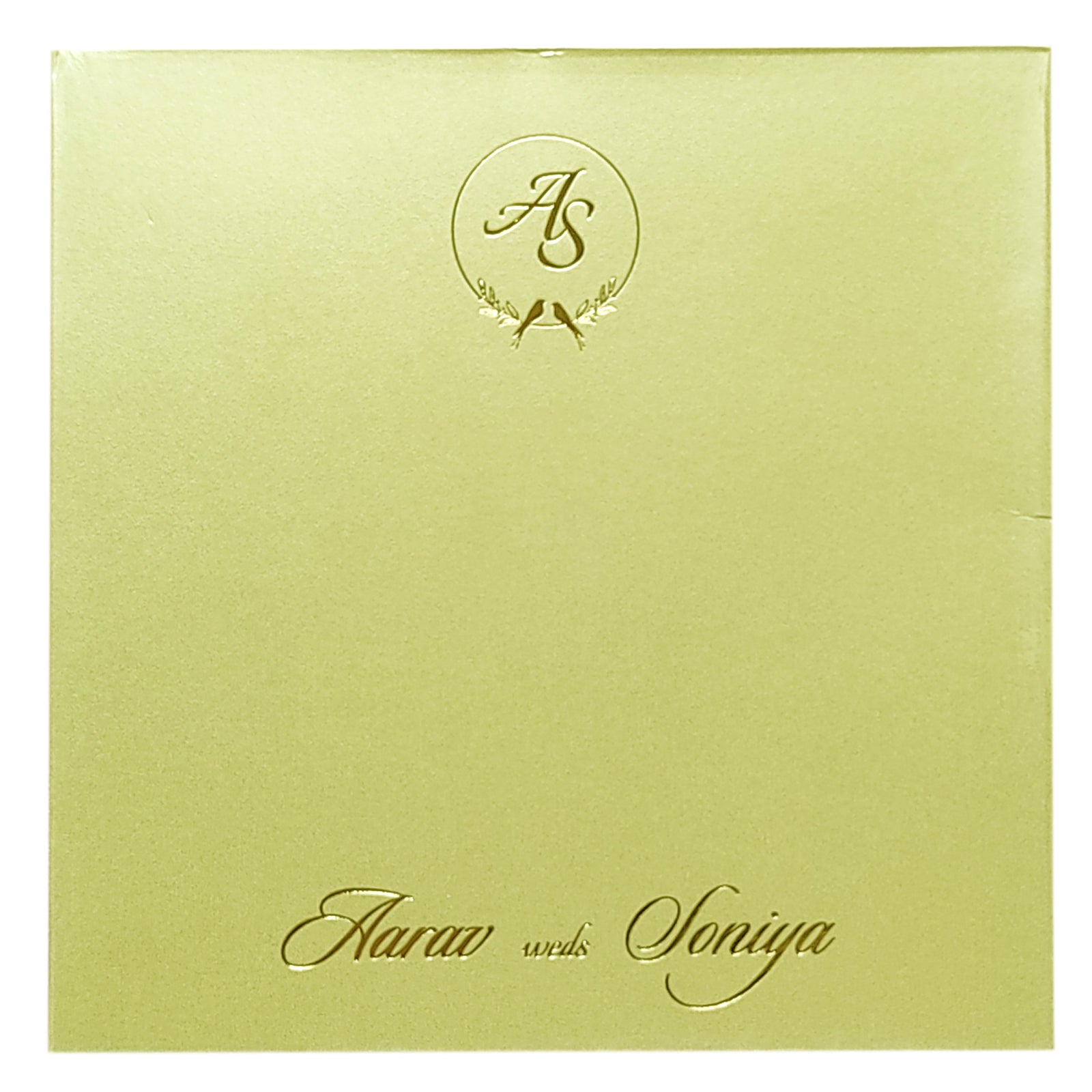 Cream Tracing Invitation Card-King of Cards