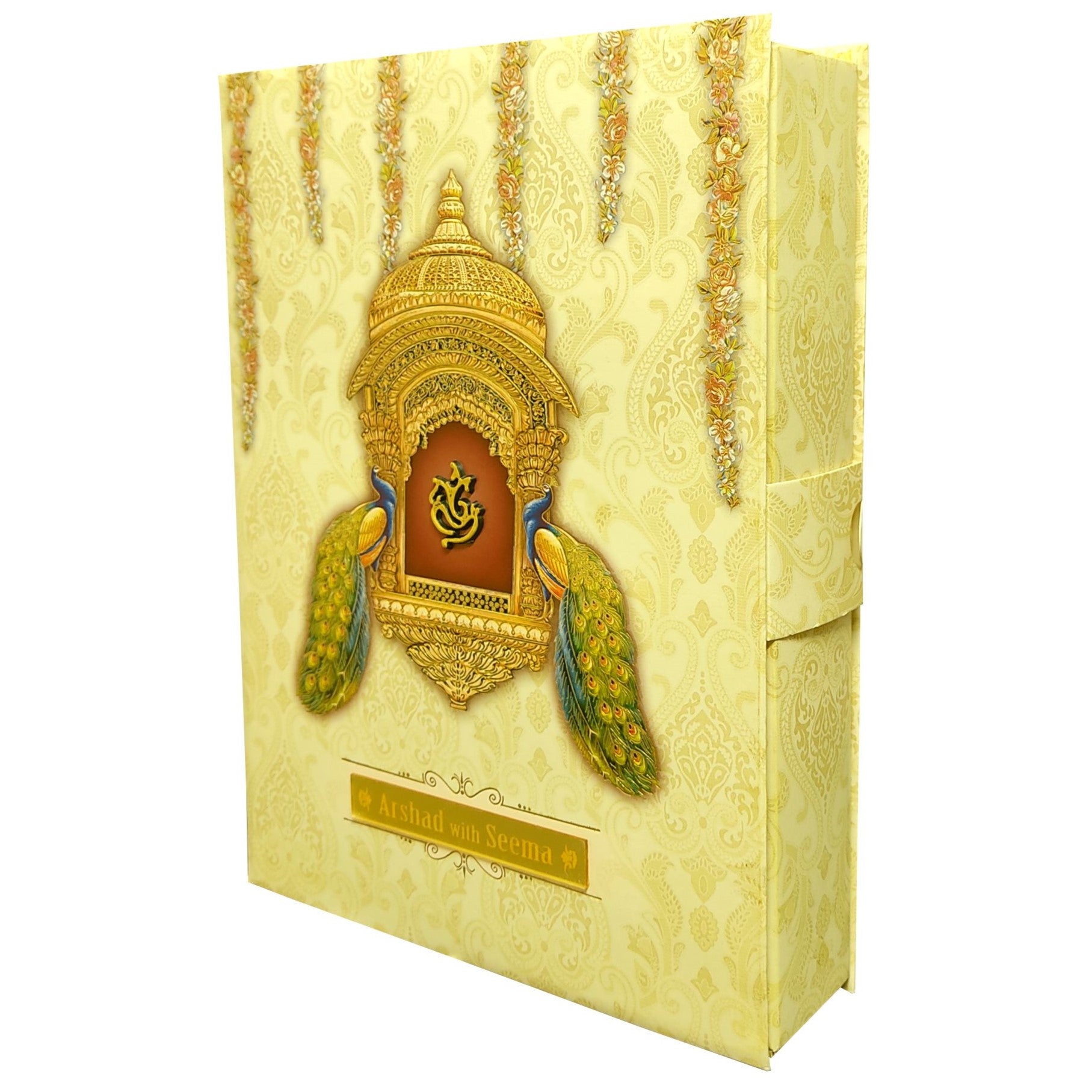 Sandal peacock premium sweet box card-KNK7901S