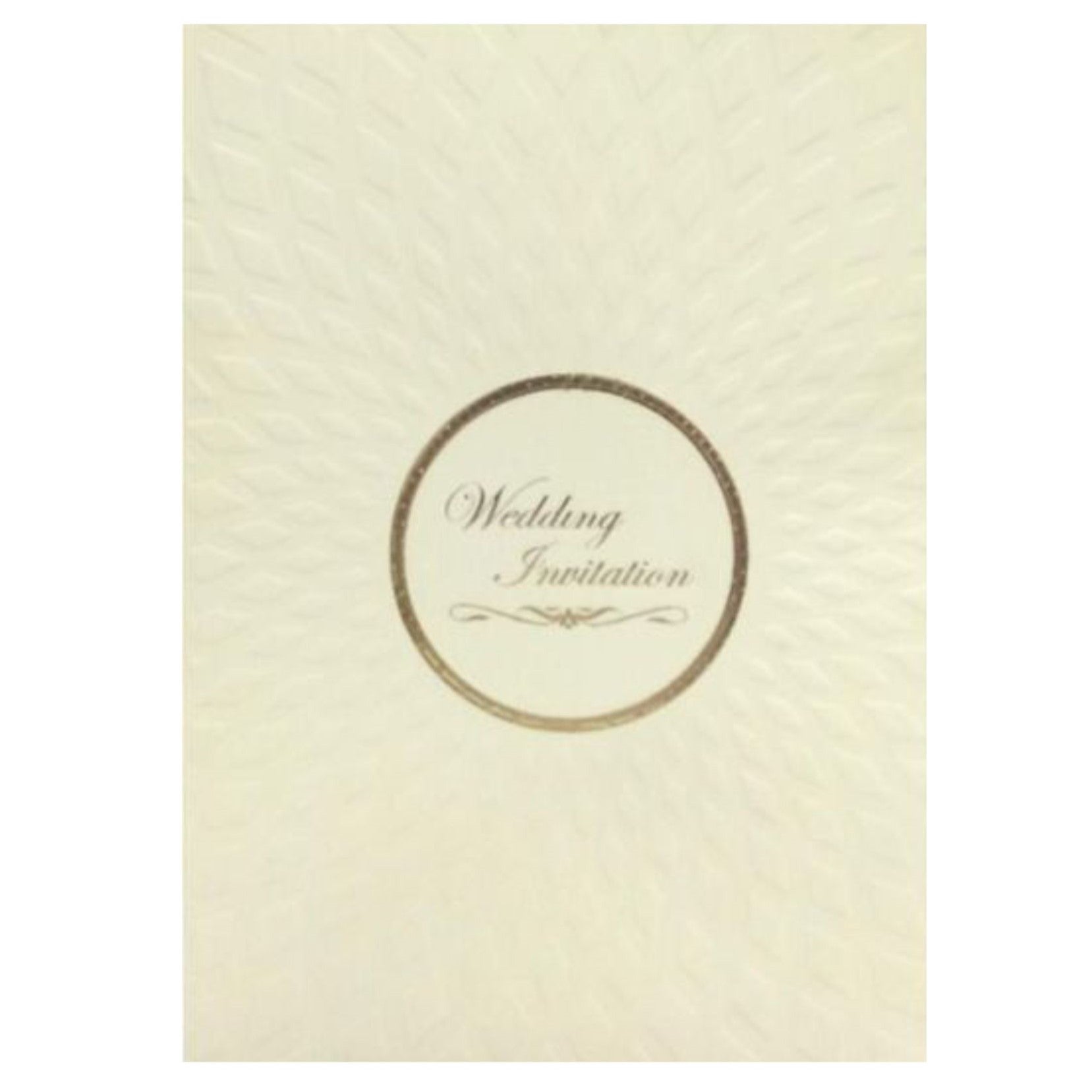 Alluring Cream Shading With Embossed Bloom Subject Wedding Card - KNK3612-King of Cards