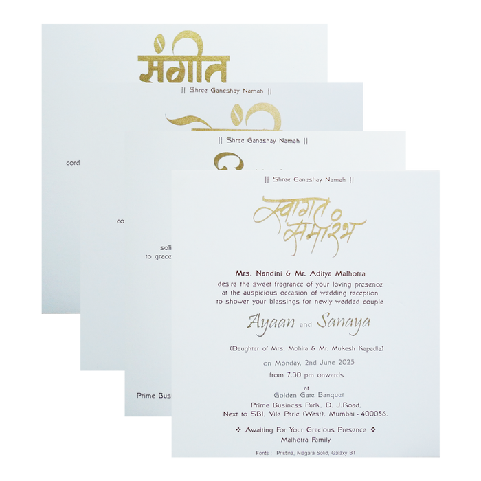 Brown Rangoli Wedding Card-King of Cards