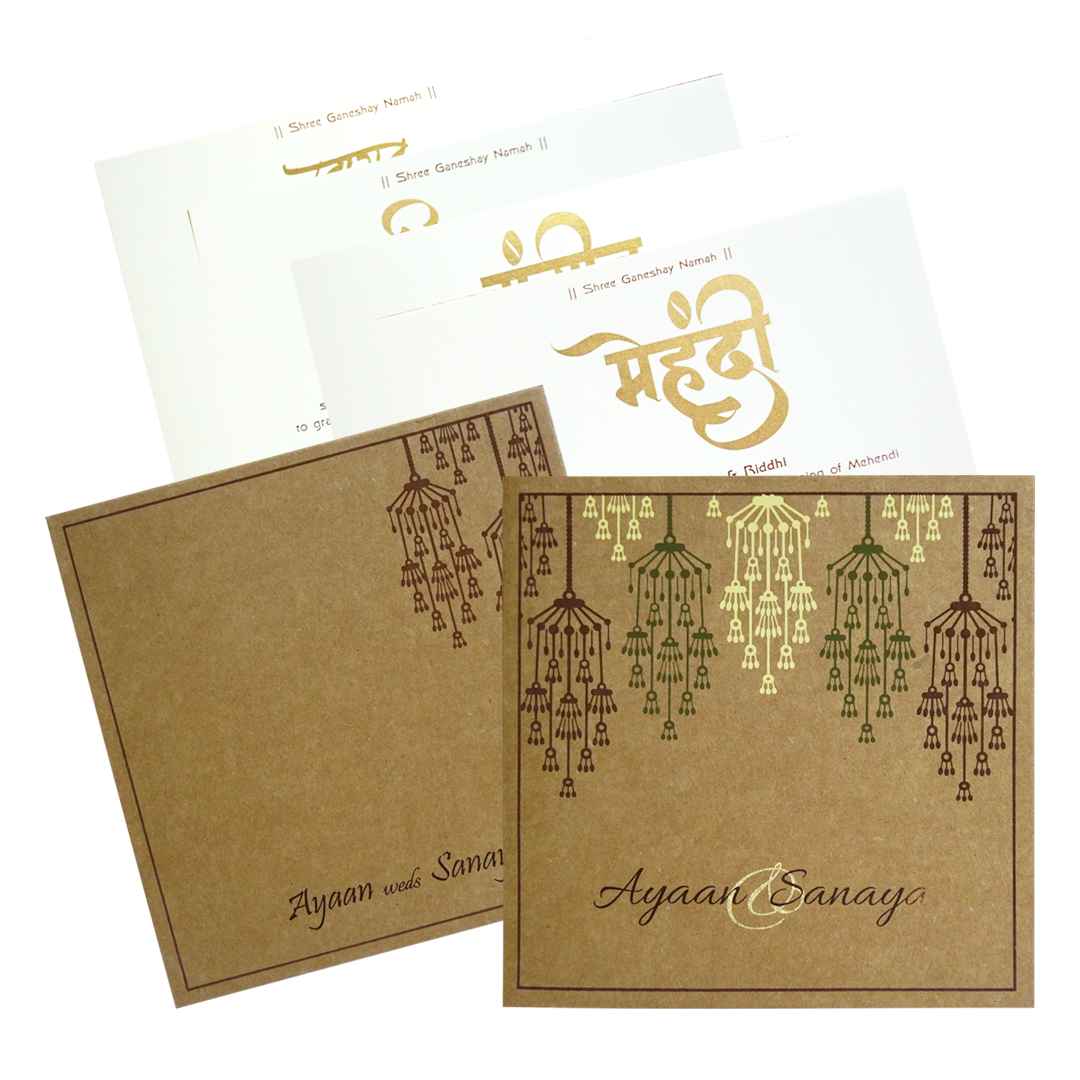 Brown Eco Friendly Invitation-King of Cards