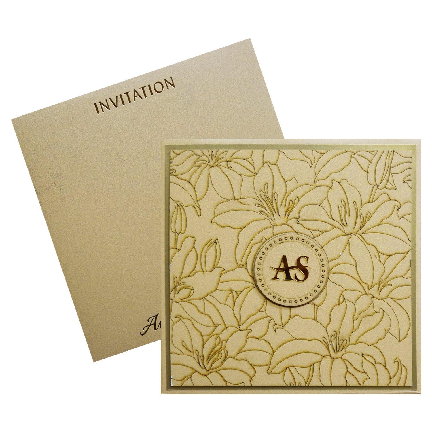 Light Peach Padded Invitation-KRC30450