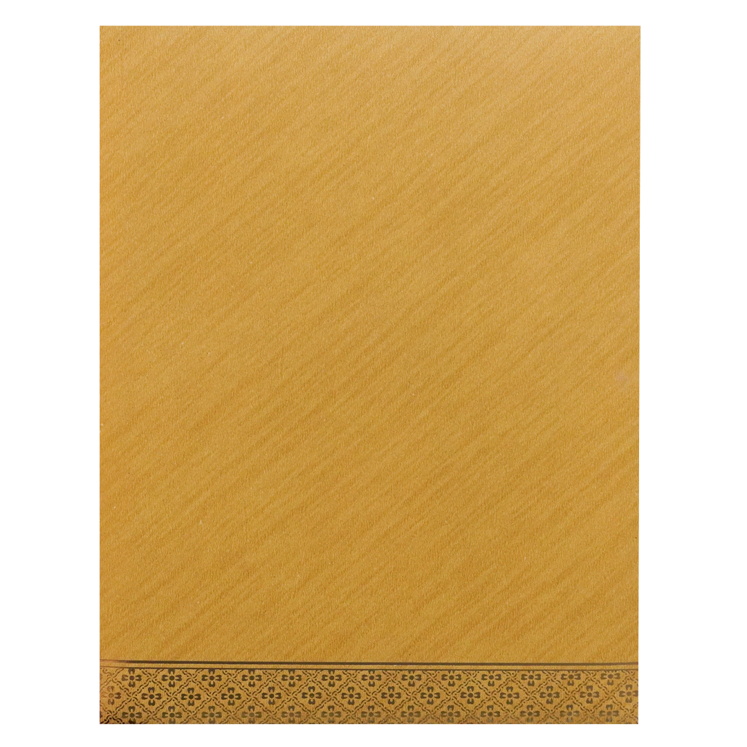 Gold Ganesha Floral Wedding Card-KNR5034G