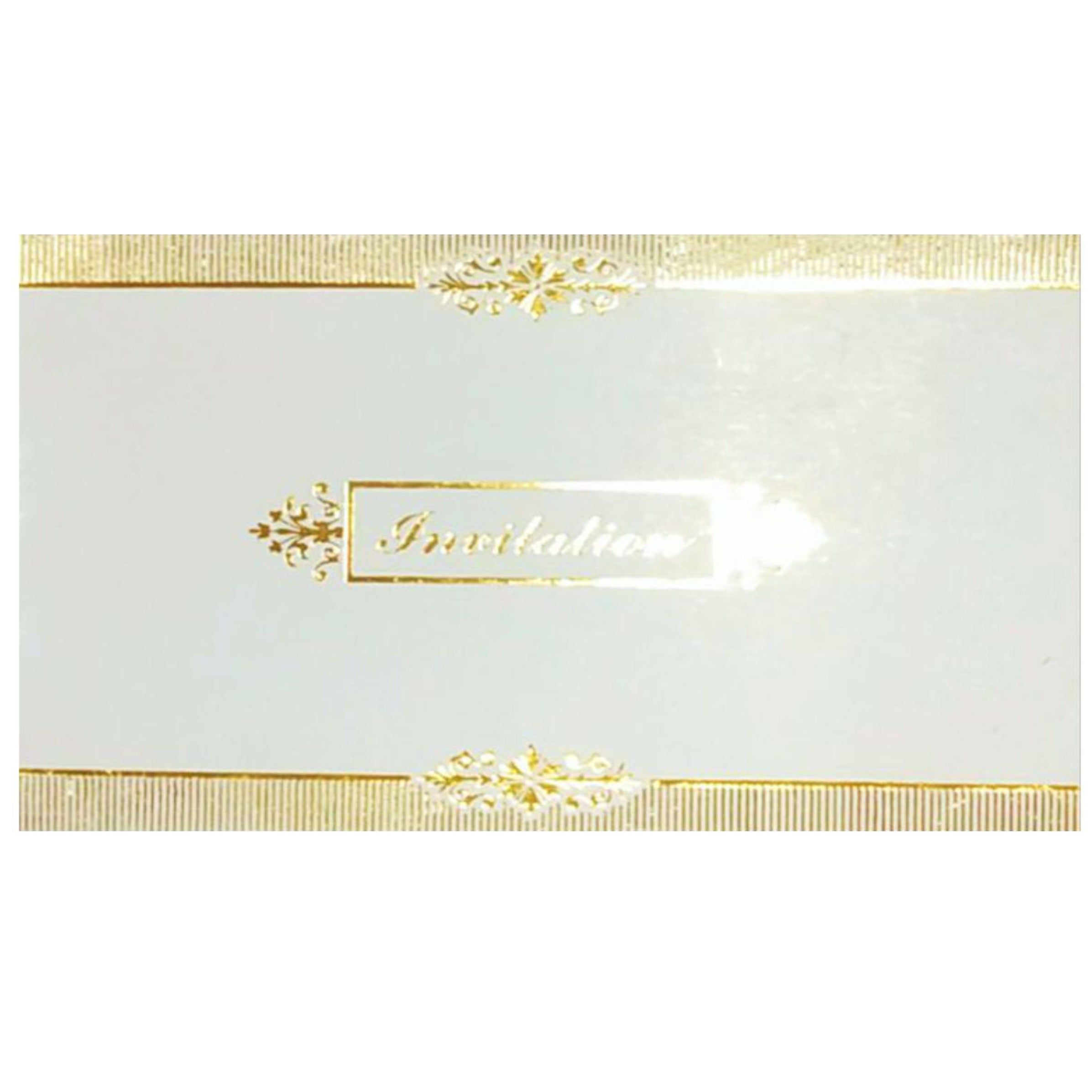 White Invitation Card-Knk1164-King of Cards