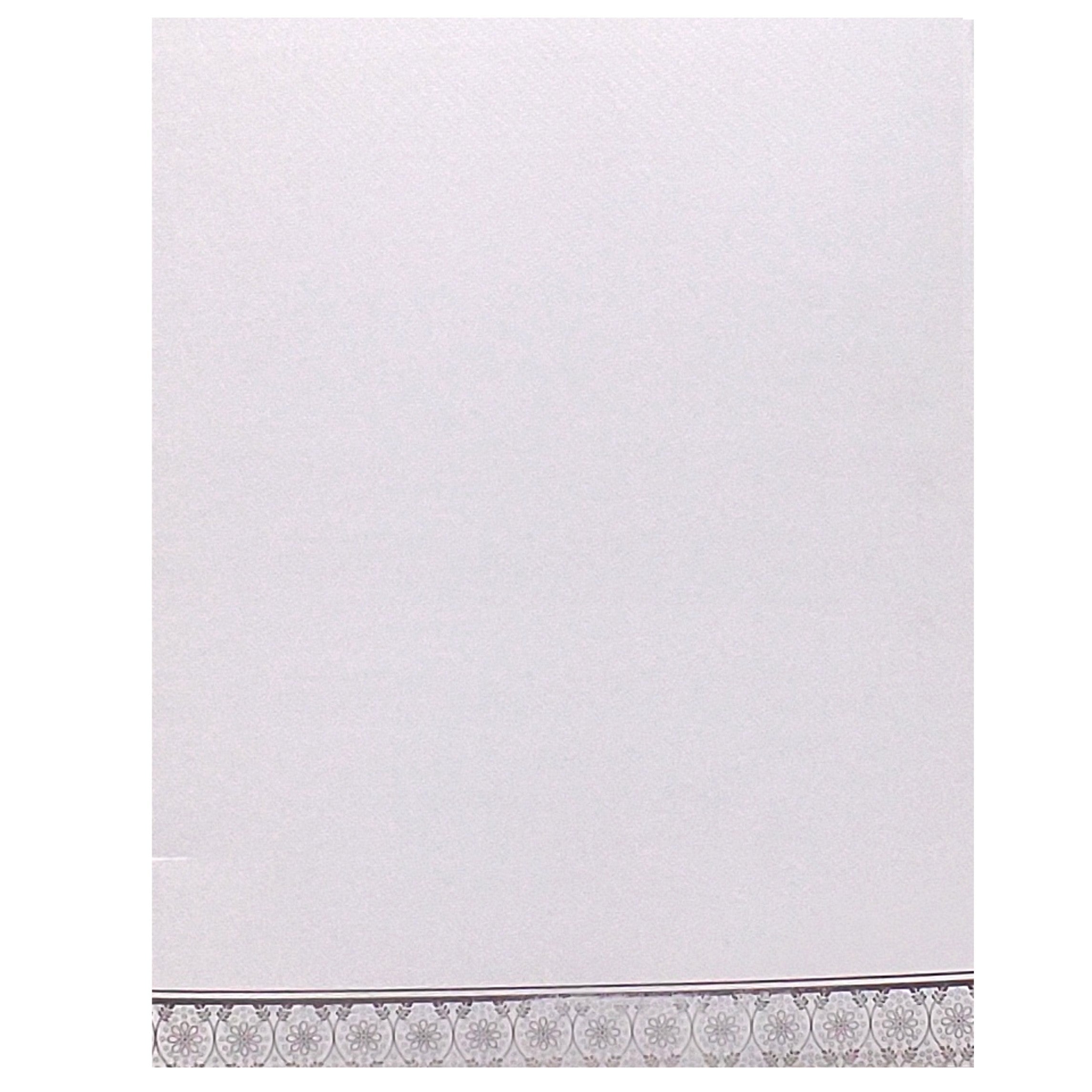 White Ganesha Floral Invitation Card-KNTW4401