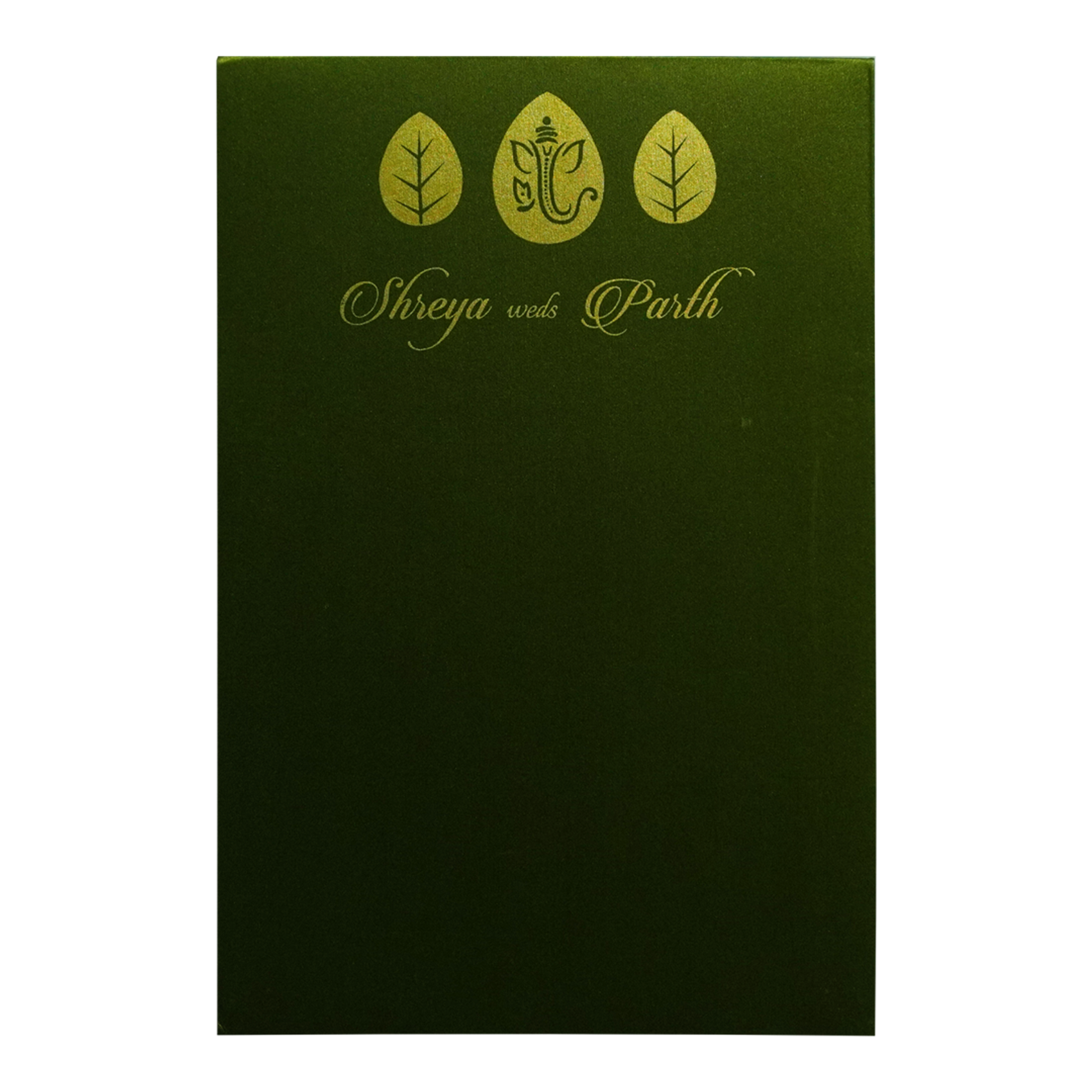 Dark Green Single Sheet Invitation Card-King of Cards