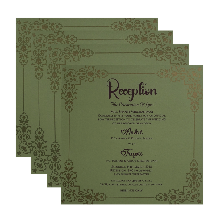 Olive Green MDF Marriage Card-King of Cards