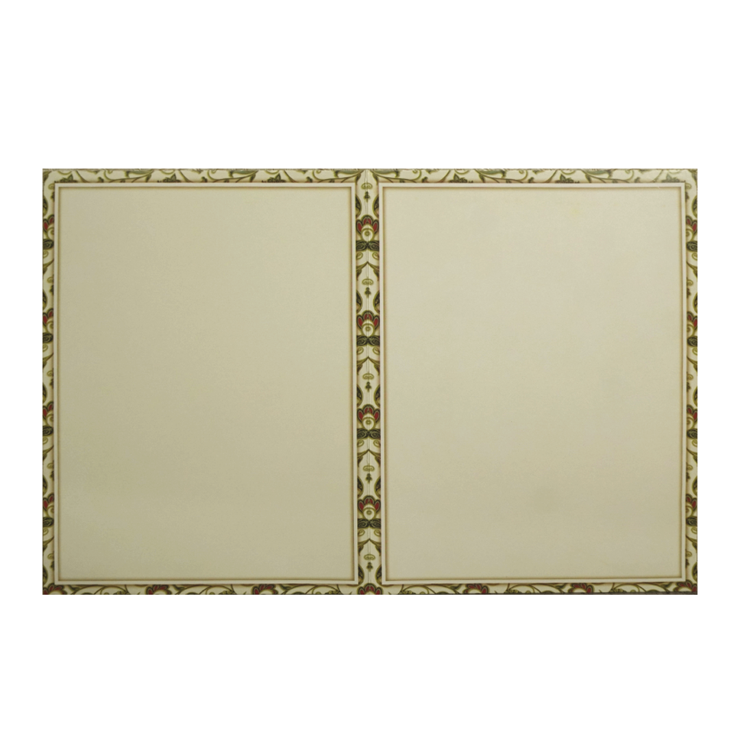 Cream Pattern Wedding Card-KNKN6315