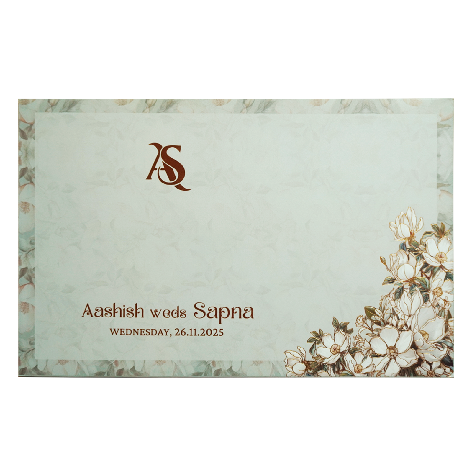 Green Laser cut Premium Invitation-King of Cards